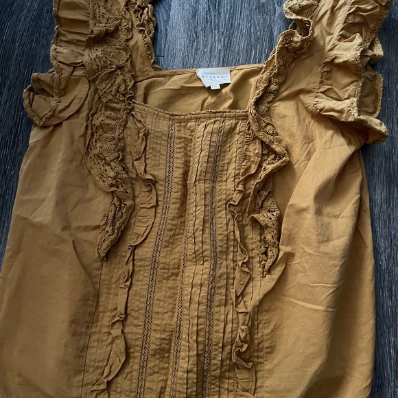 Sezane Golden Ruffle Blouse - Picture 6 of 7